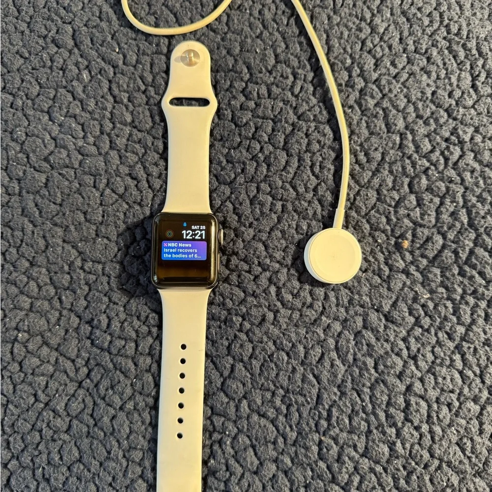 Apple Watch Series 2 38mm with White, Blue, and Black Bands